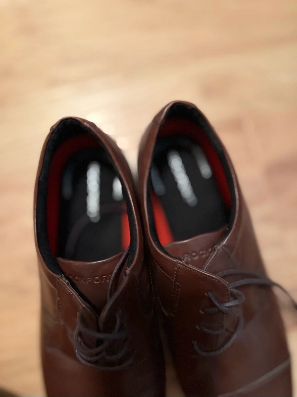 Men's Rockport Style Leader 2 Brown Leather Oxford Dress Shoes